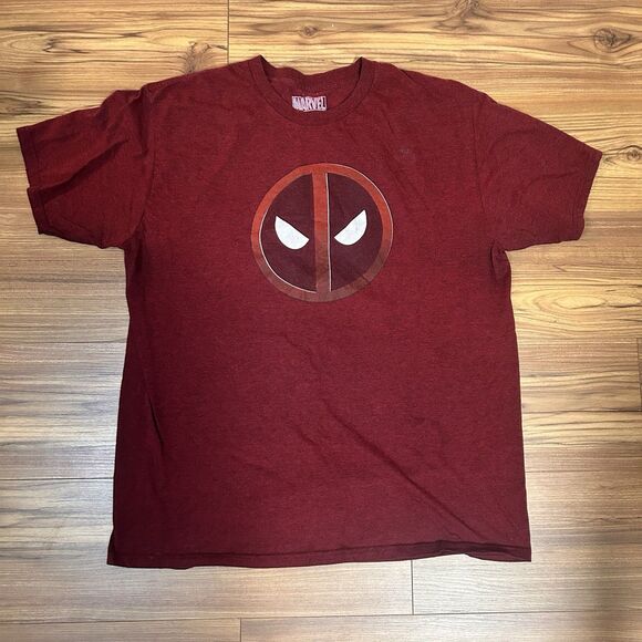Marvel Other - Marvel Deadpool Logo Graphic T-Shirt XL Red Superhero Minimalist